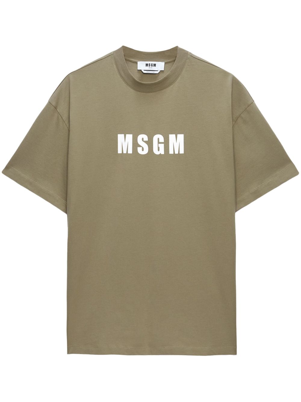 MSGM logo印花T恤 - 绿色
