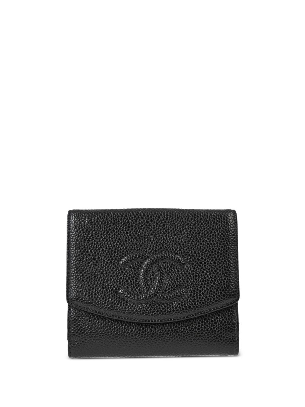 CHANEL Pre-Owned 对折钱包（2002年典藏款） - 黑色