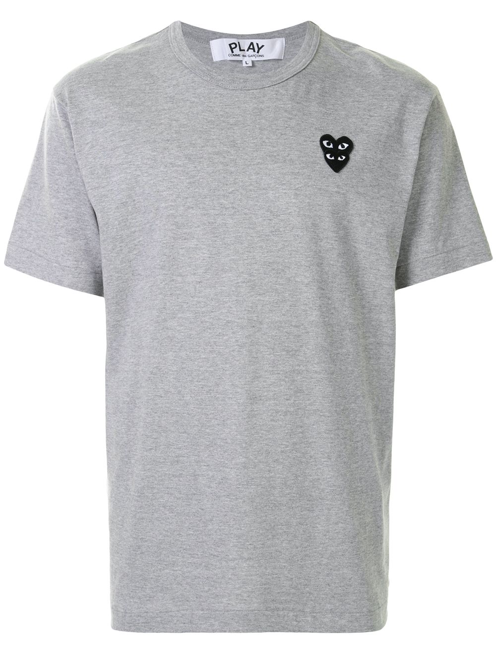 Comme Des Garçons Play logo贴花T恤 - 灰色