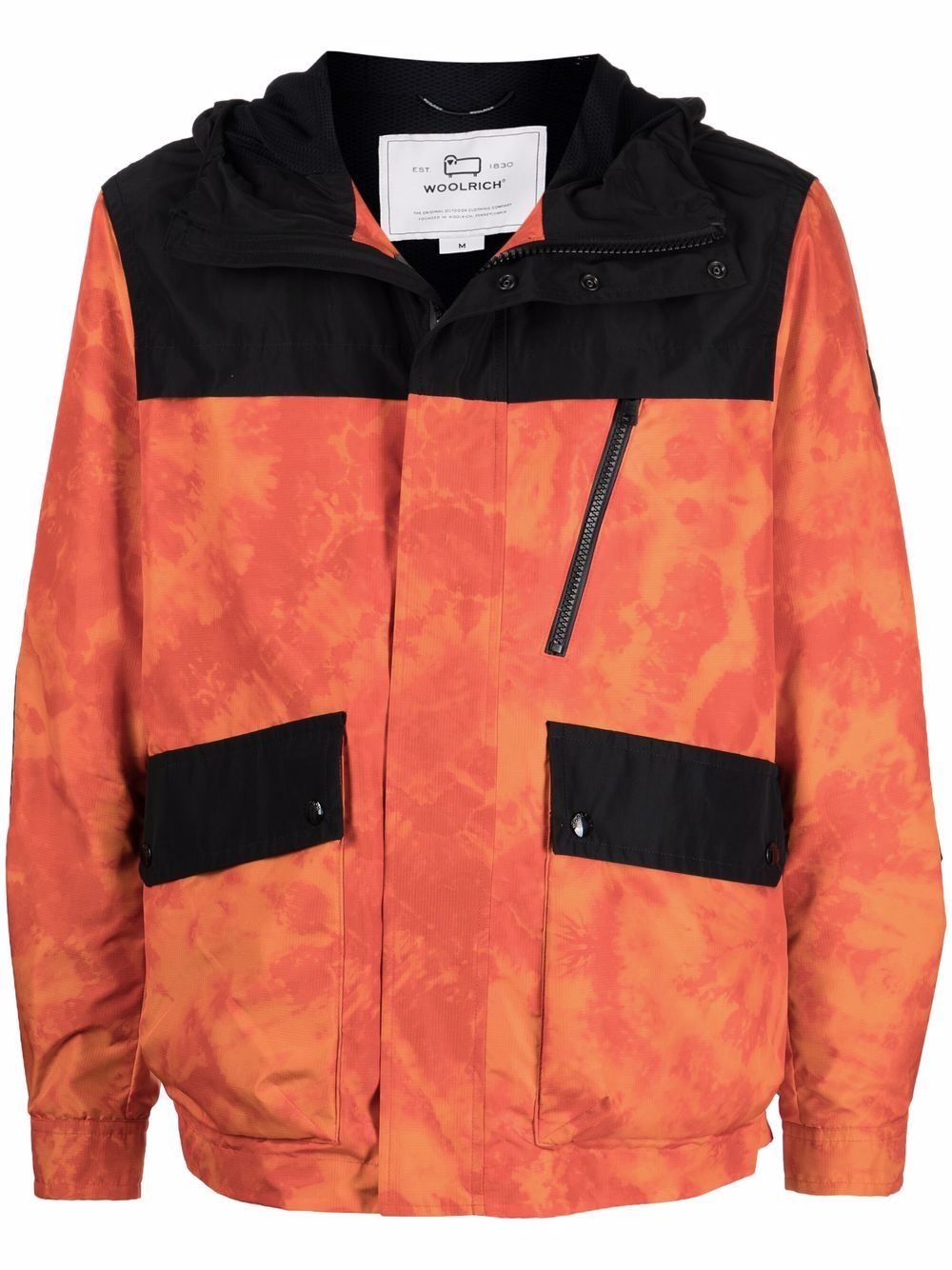 Woolrich Trek 扎染印花防风衣 - 橘色