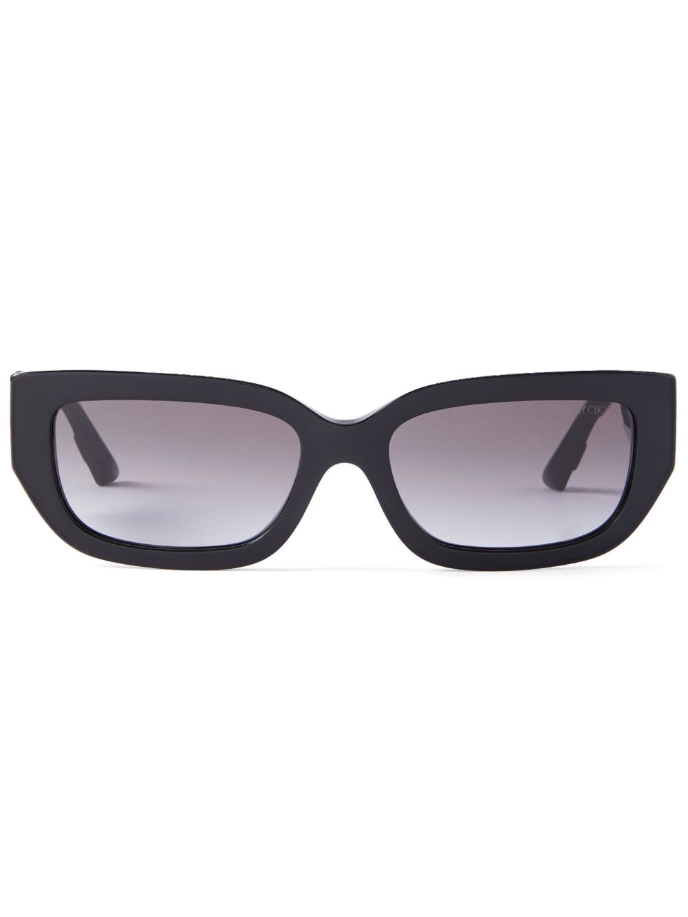 Jimmy Choo Eyewear Tatum 长方形框太阳眼镜 - 黑色