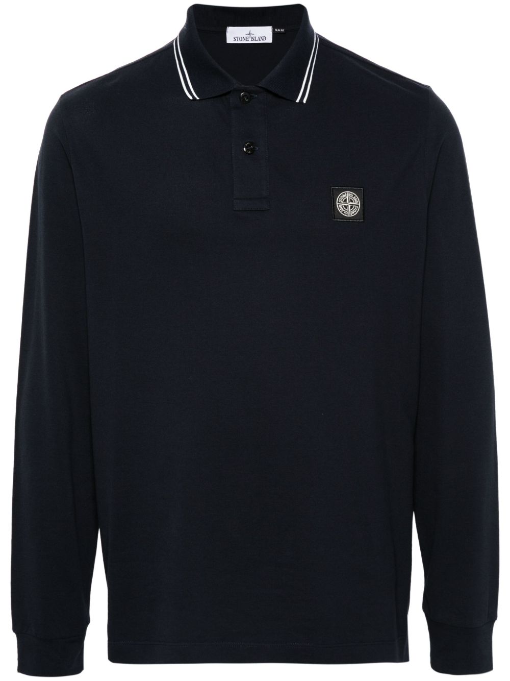 Stone Island 长袖polo衫 - 蓝色