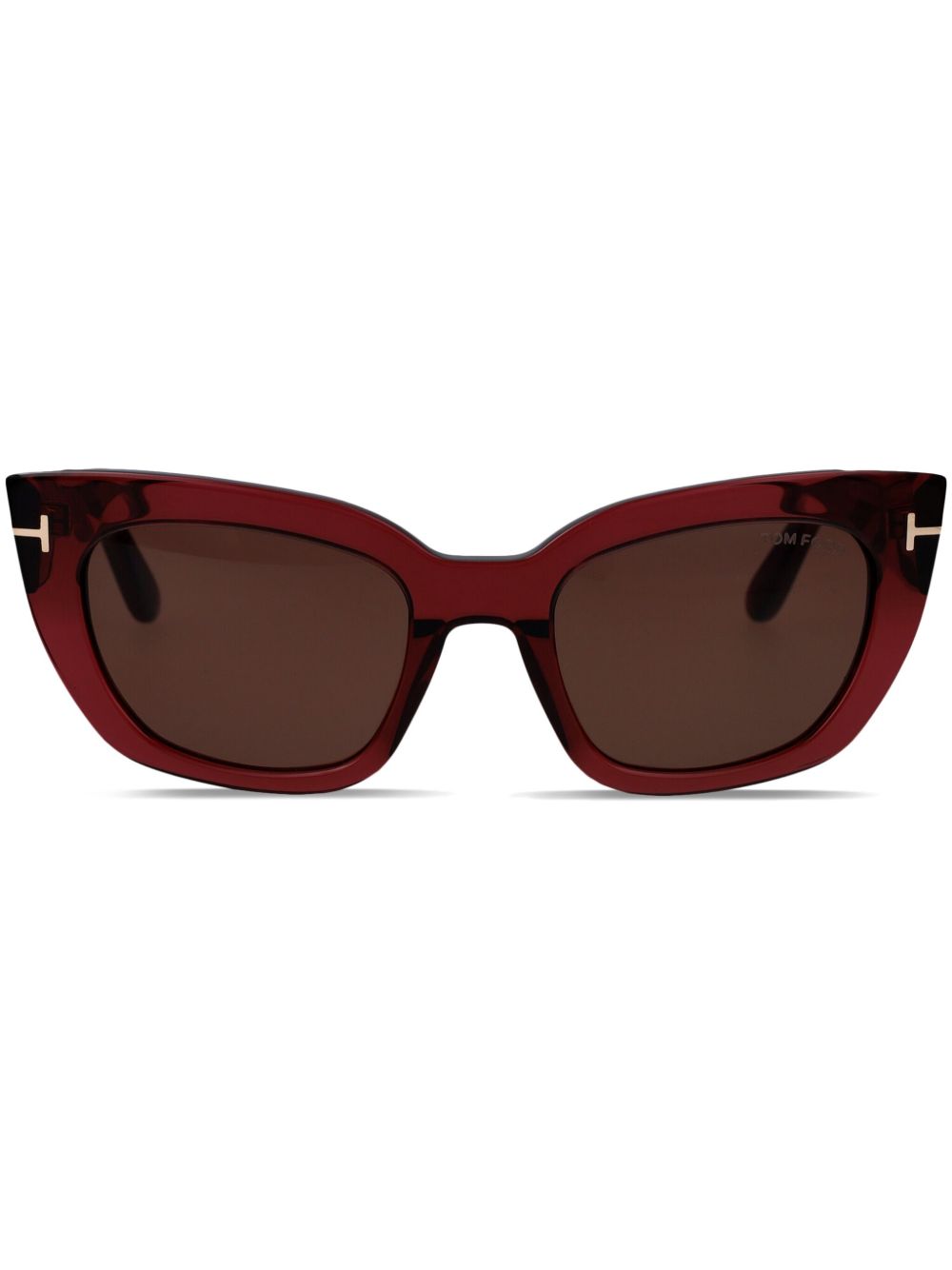 TOM FORD Eyewear 飞行员镜框太阳眼镜 - 红色
