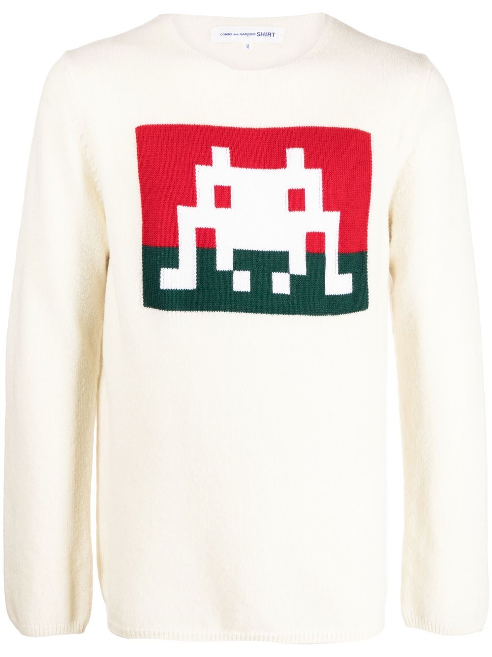 Comme Des Garçons Shirt 图案印花细节卫衣 - 白色