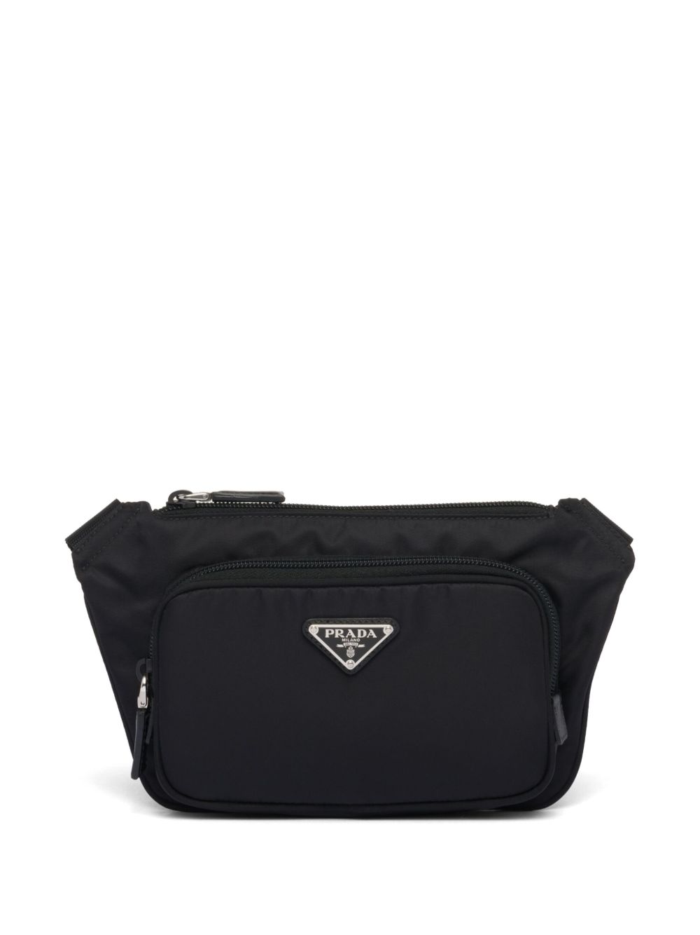 Prada Re-Nylon logo贴花腰包 - 黑色