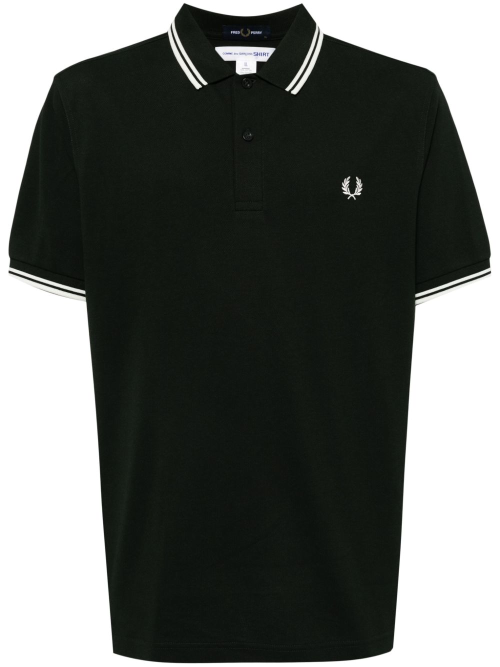 Comme Des Garçons Shirt logo刺绣polo衫 - 绿色