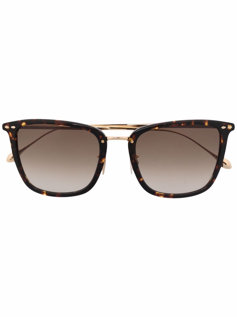 Isabel Marant Eyewear 玳瑁纹镜框太阳眼镜 - 金色