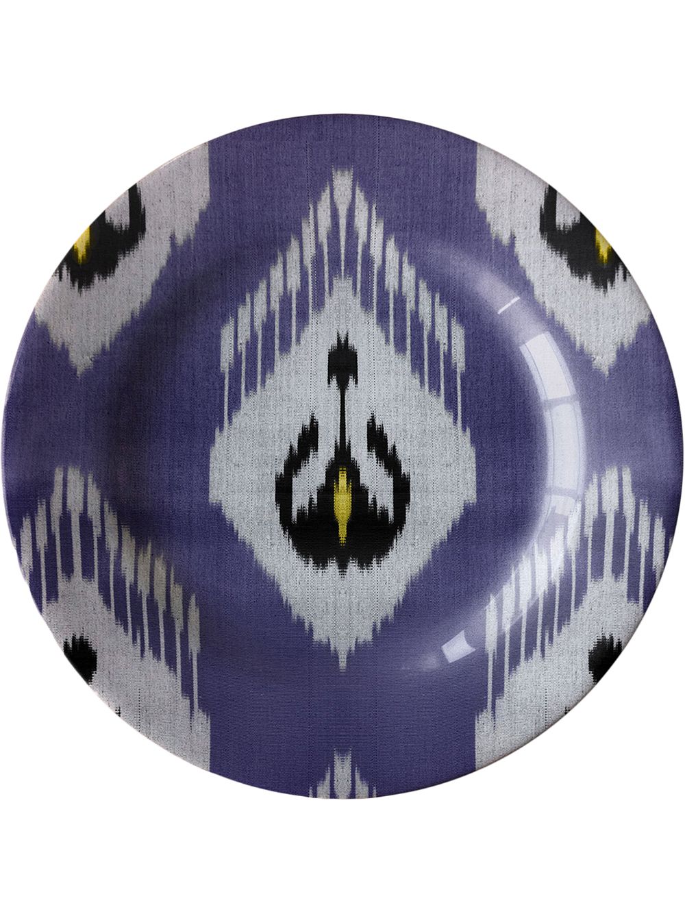 Les-Ottomans Ikat 陶瓷圆盘（28厘米） - 紫色