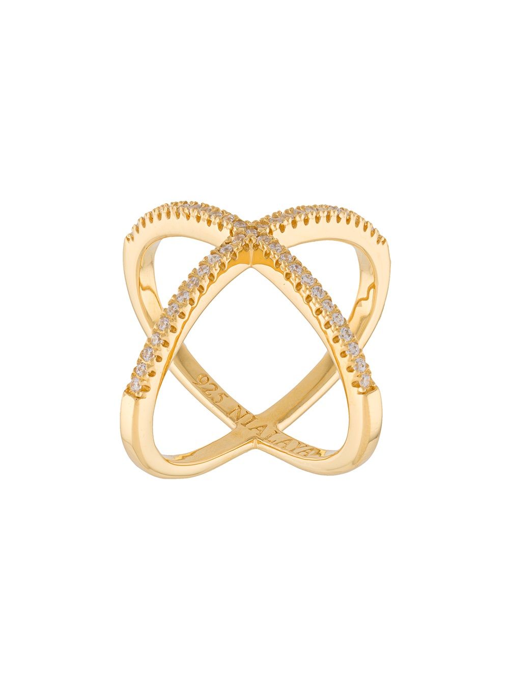 Nialaya Jewelry 交叉状戒指 - 黄色