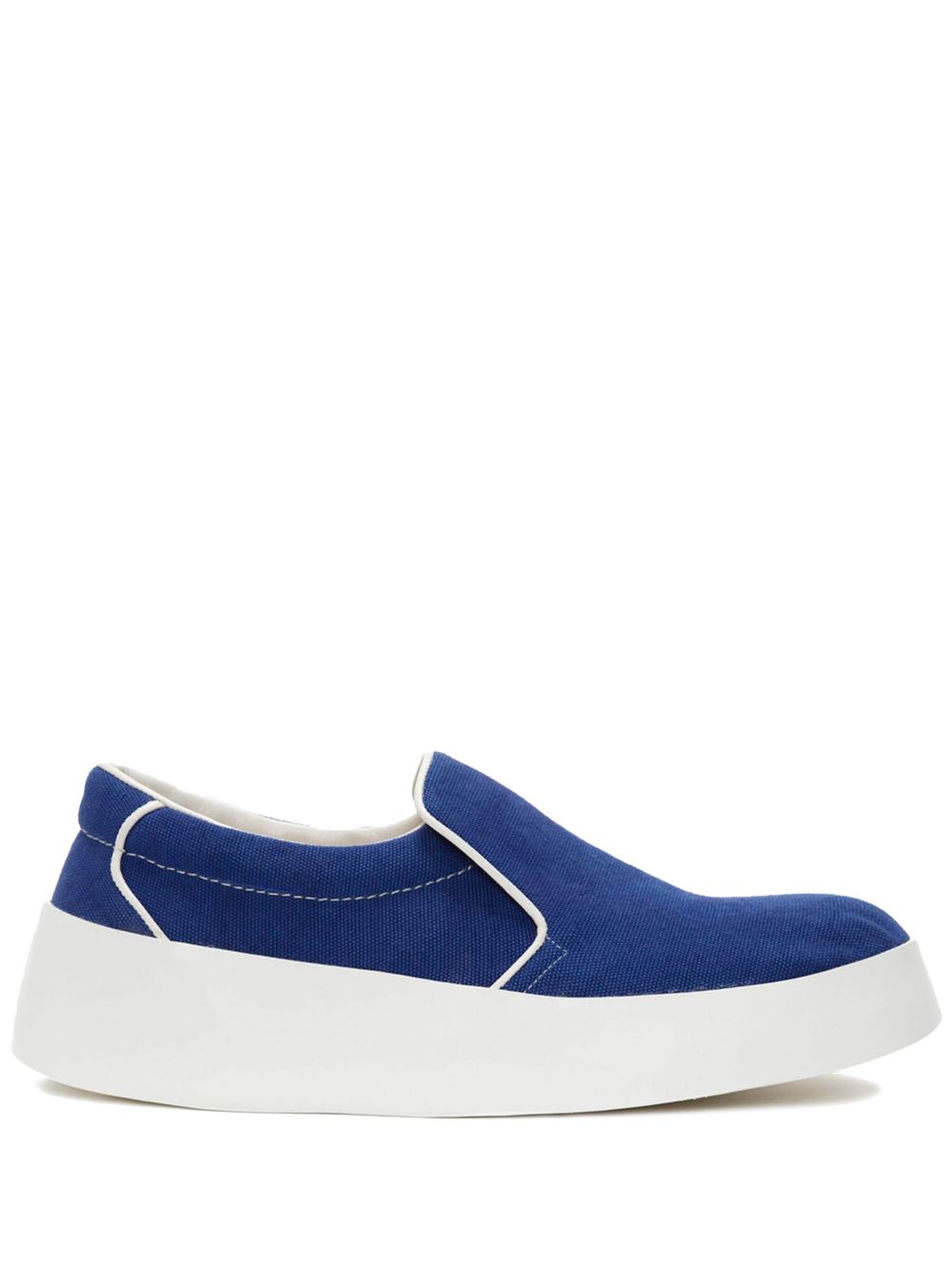 JW Anderson 圆头棉乐福鞋 - 蓝色