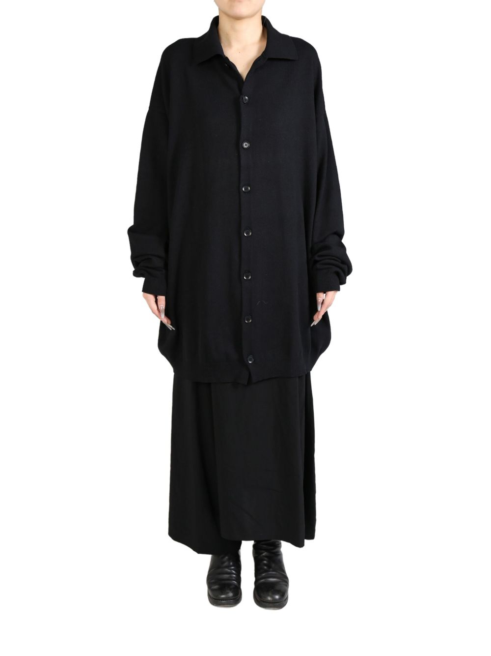 Y's longline shirt - 黑色