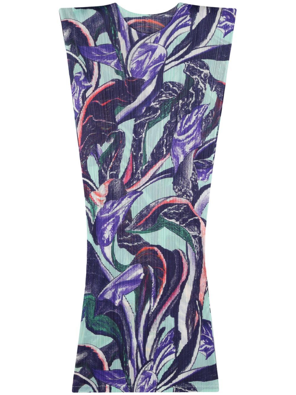 Pleats Please Issey Miyake Tardivo 细褶中长连衣裙 - 蓝色