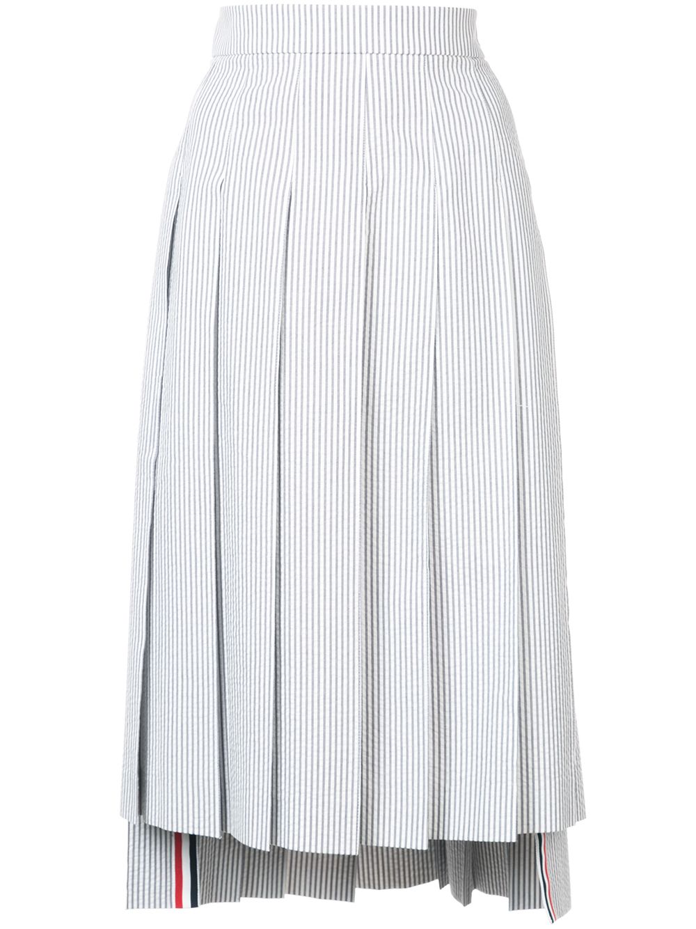 Thom Browne 泡泡纱百褶裙 - 灰色