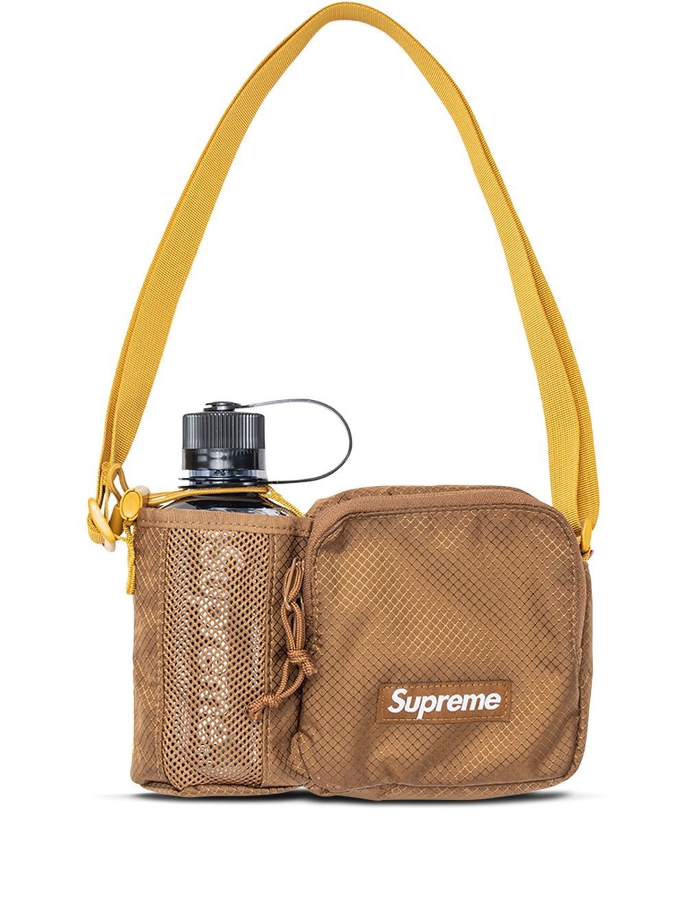 Supreme 盒形logo斜挎包 - 褐色