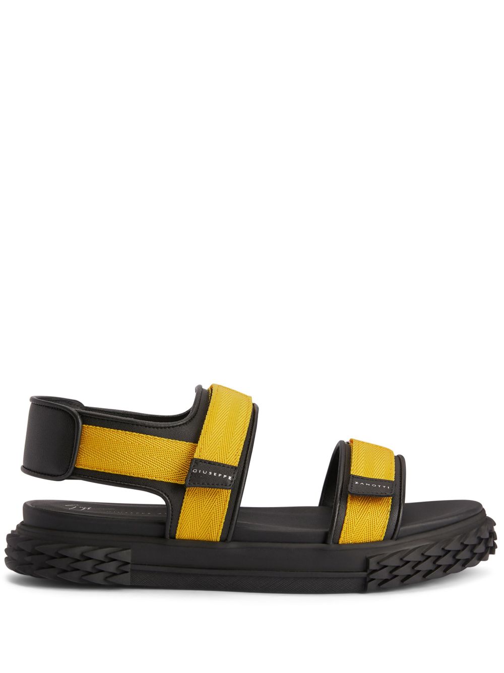 Giuseppe Zanotti Frankie 魔术贴皮质凉鞋 - 黑色