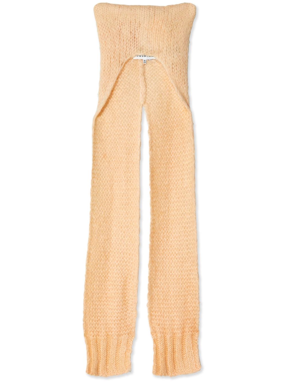 Maison Margiela 针织围巾式套头帽 - 中性色