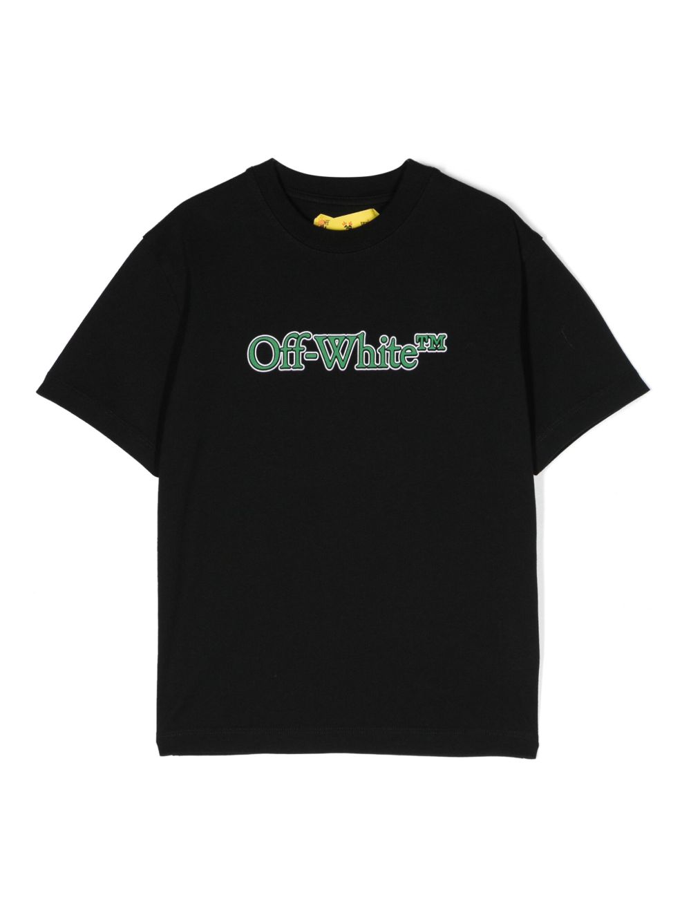 Off-White Kids logo印花棉T恤 - 黑色