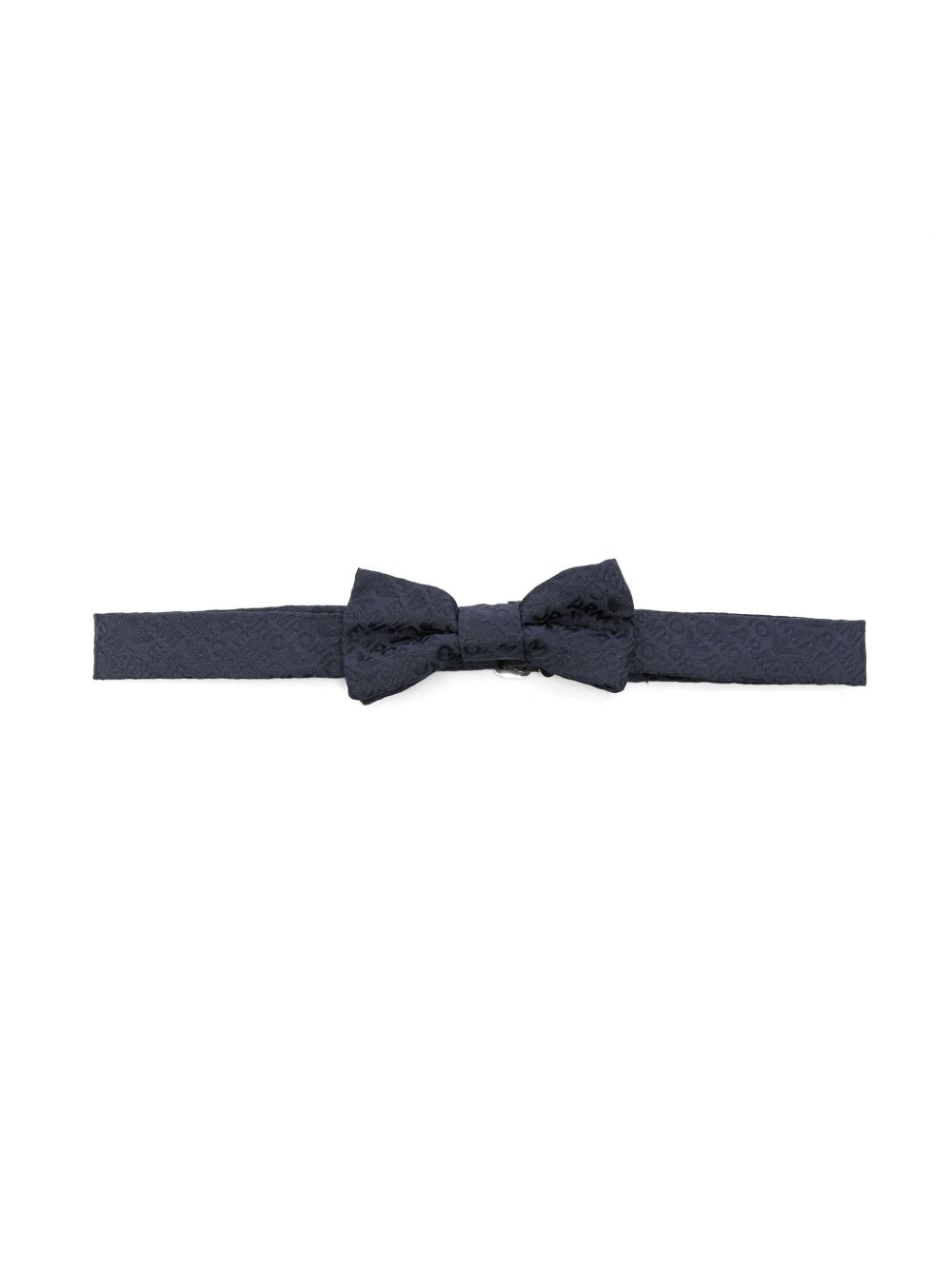 Emporio Armani Kids logo提花领结 - 蓝色
