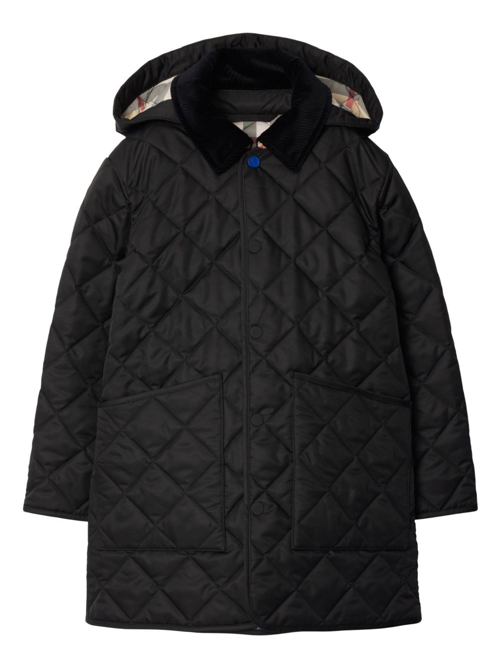 Burberry Kids 绗缝外套 - 黑色