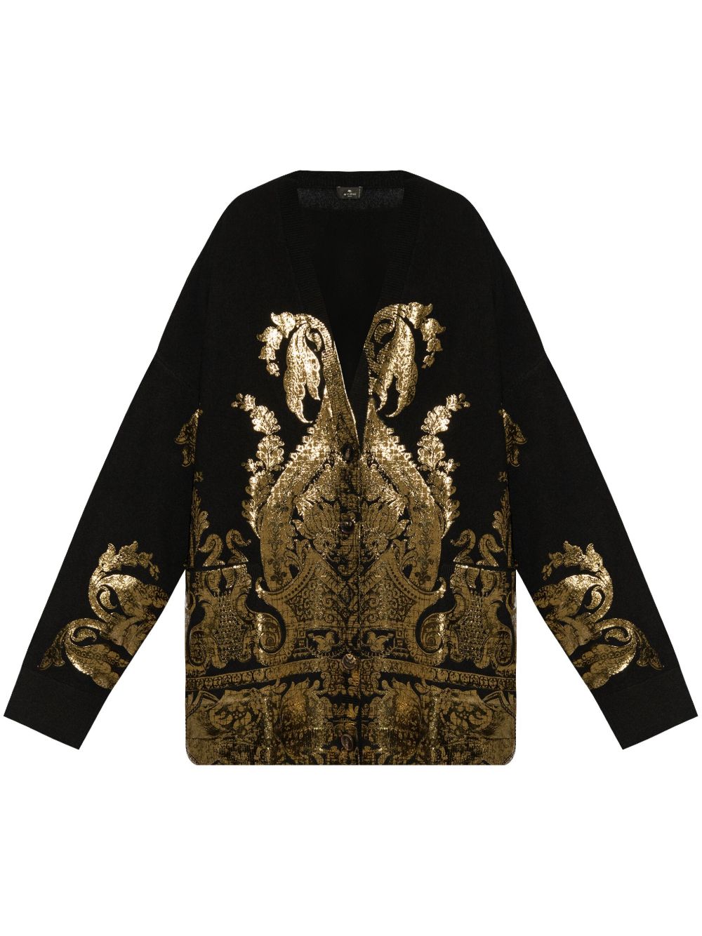 ETRO 箔纸开衫 - 黑色