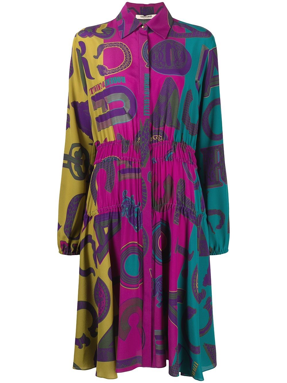 Roberto Cavalli Cavalli Mania 印花衬衫裙 - 09000