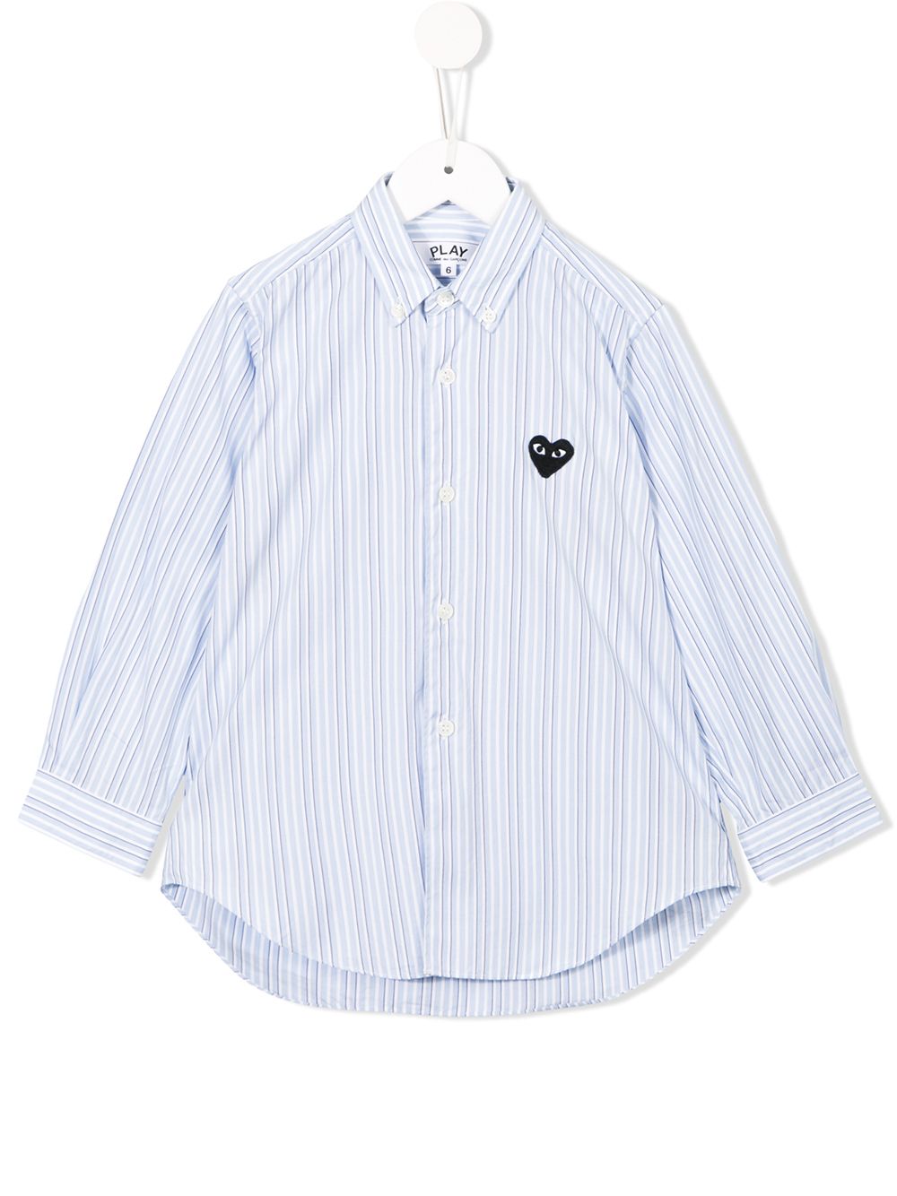 Comme Des Garçons Play Kids 条纹衬衫 - 蓝色