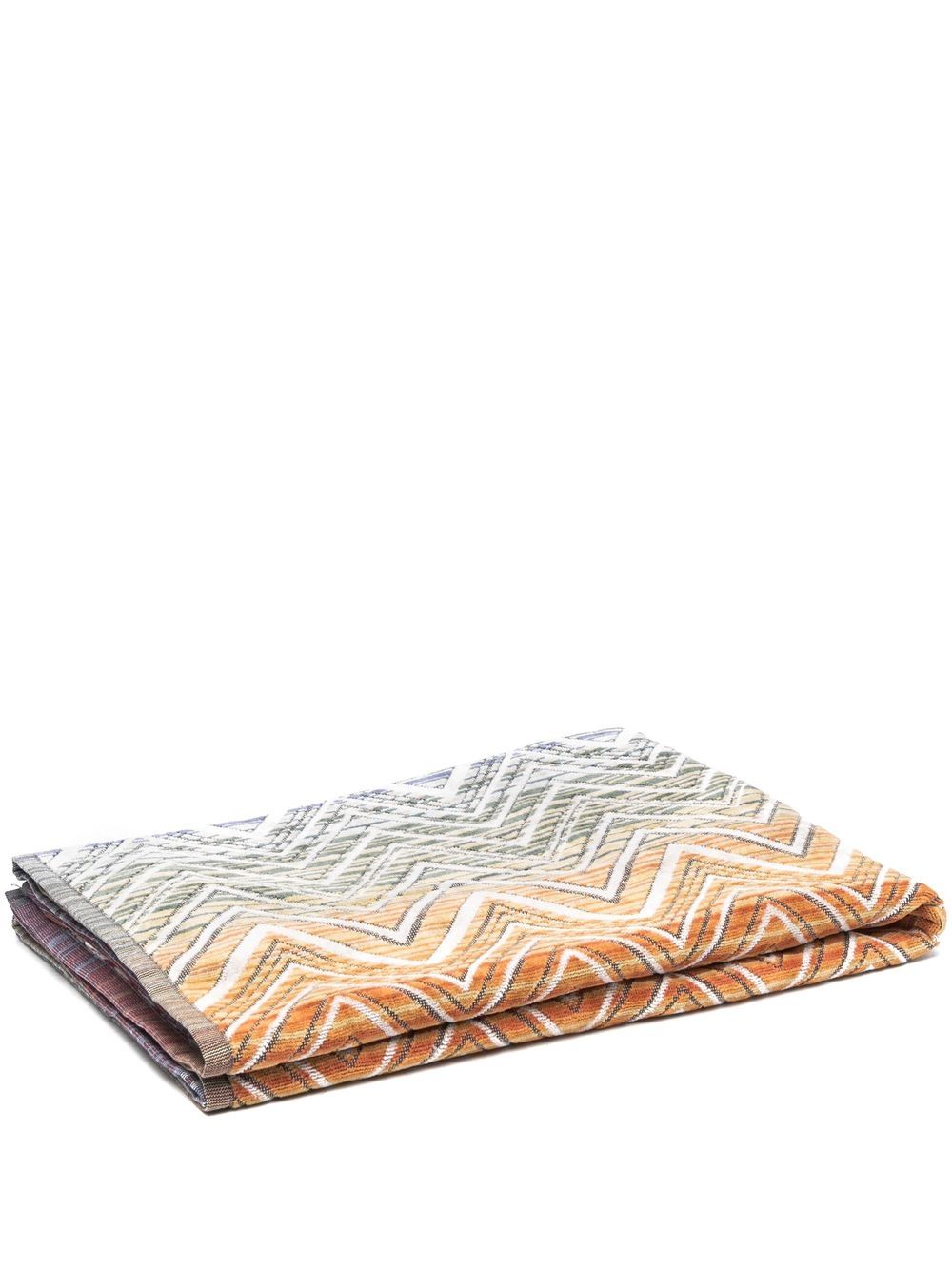 Missoni Home 几何图案浴巾 - 紫色
