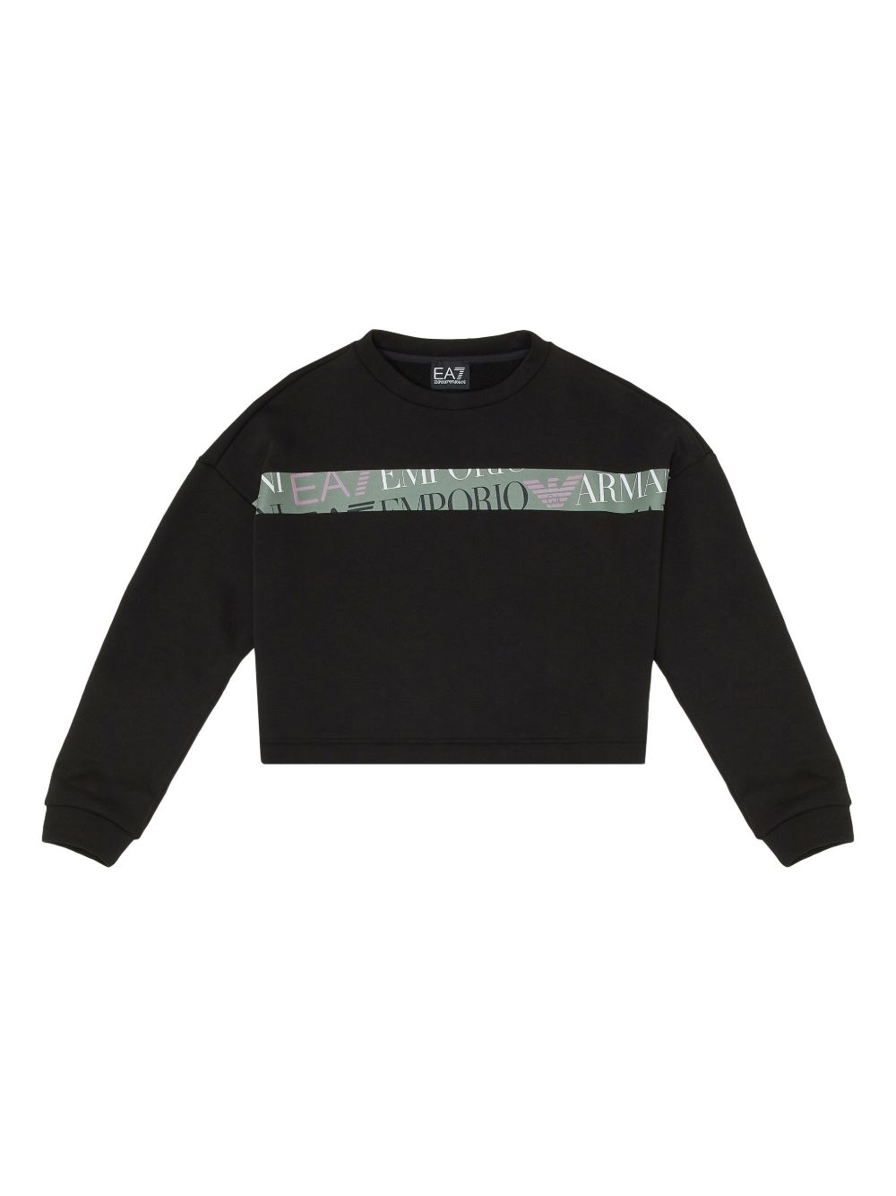 Emporio Armani Kids logo卫衣 - 黑色