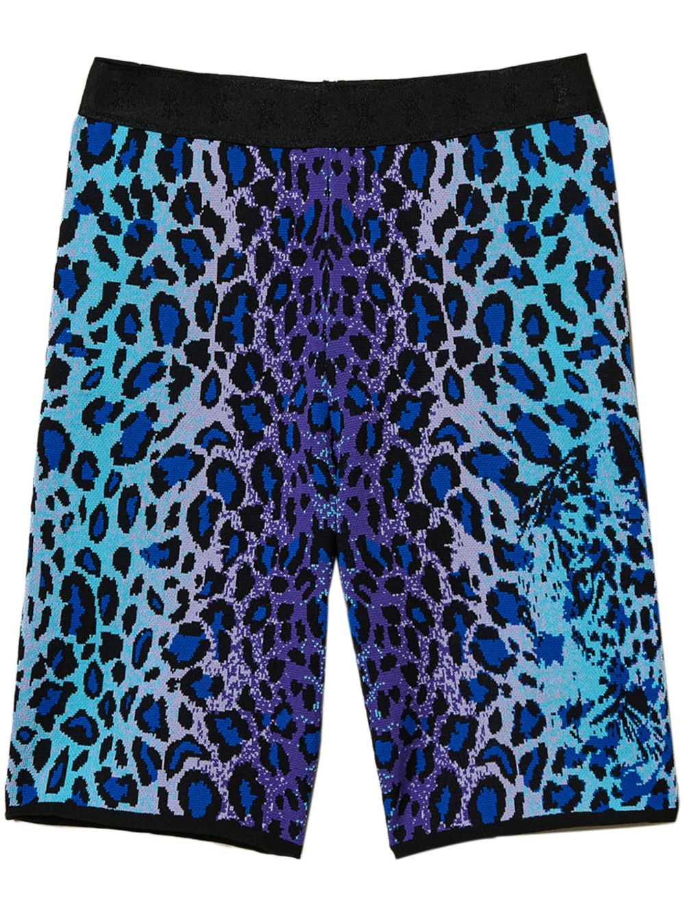 TWINSET leopard-print shorts - 蓝色