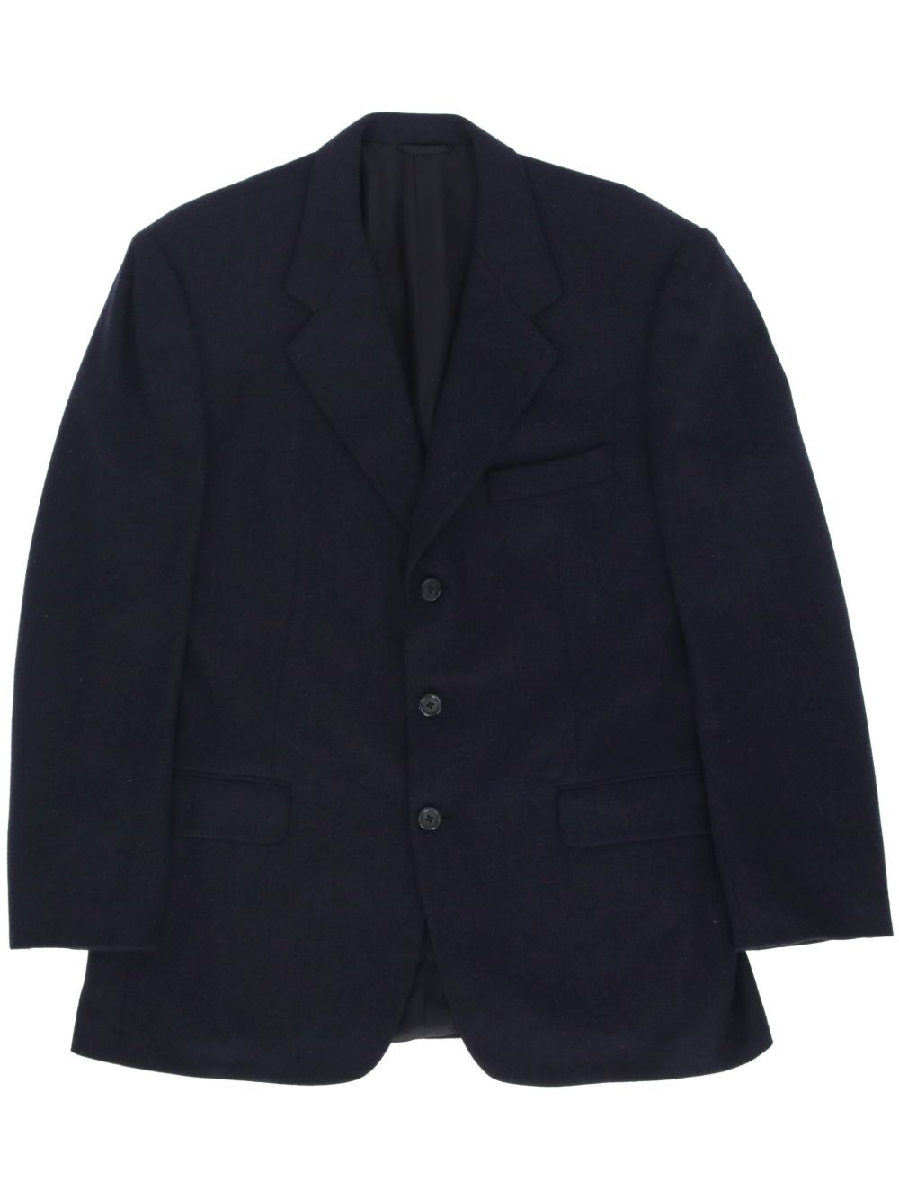 Burberry Pre-Owned 平驳领西装夹克（2000年代典藏款） - 蓝色