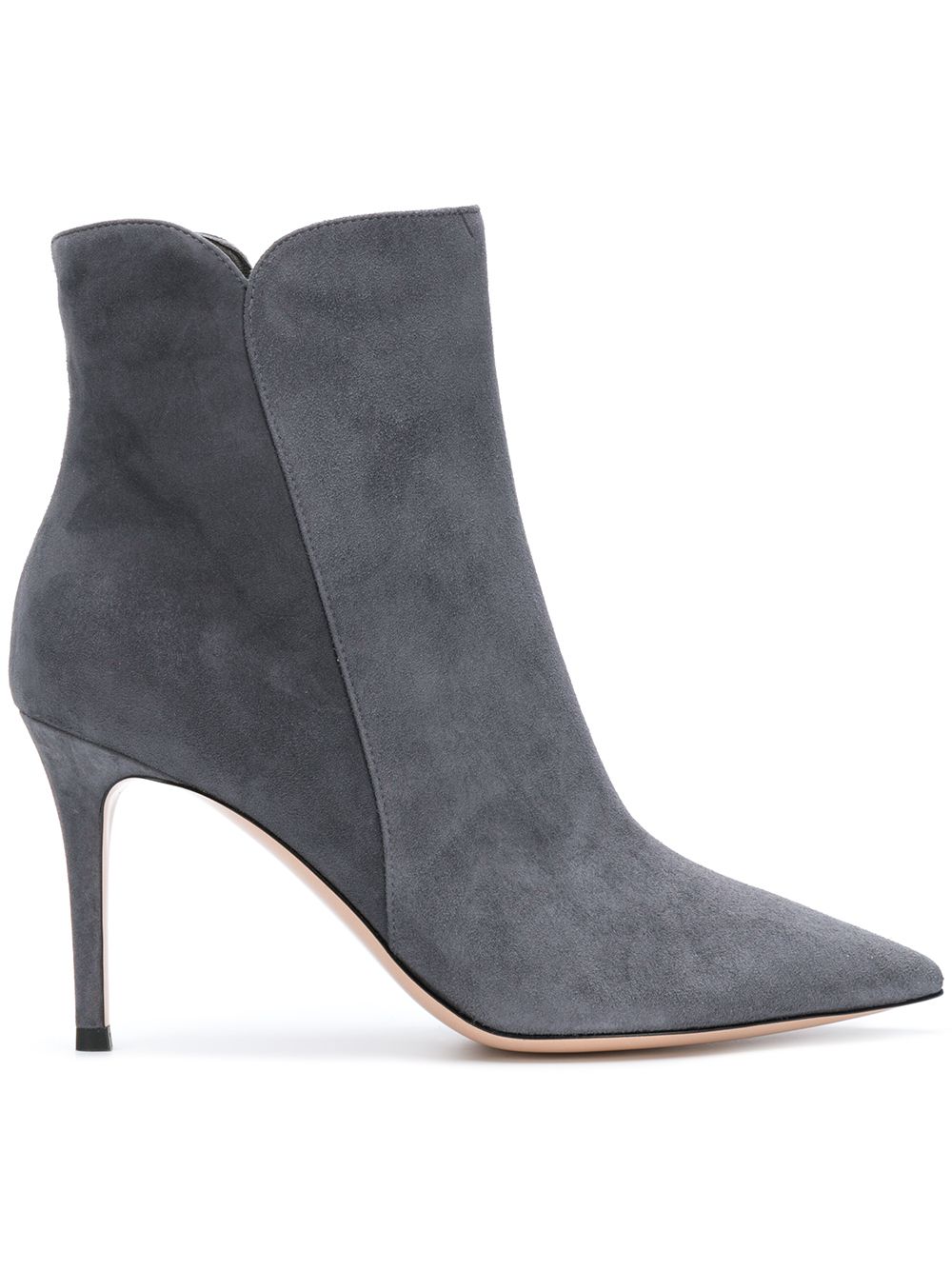 Gianvito Rossi Levy绒面皮短靴 - 灰色