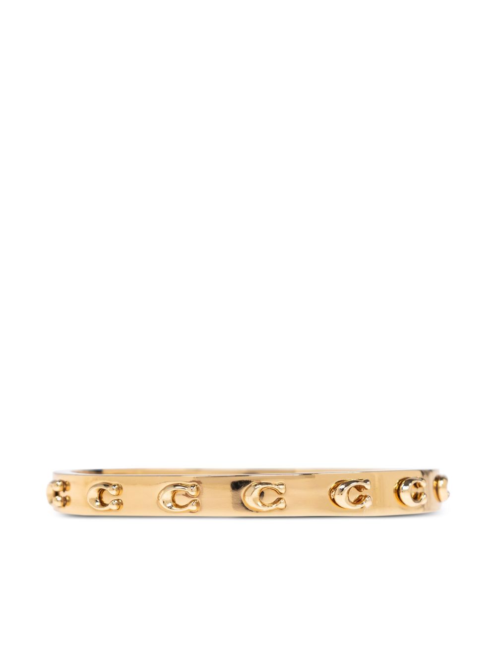 Coach logo标牌手镯 - 金色
