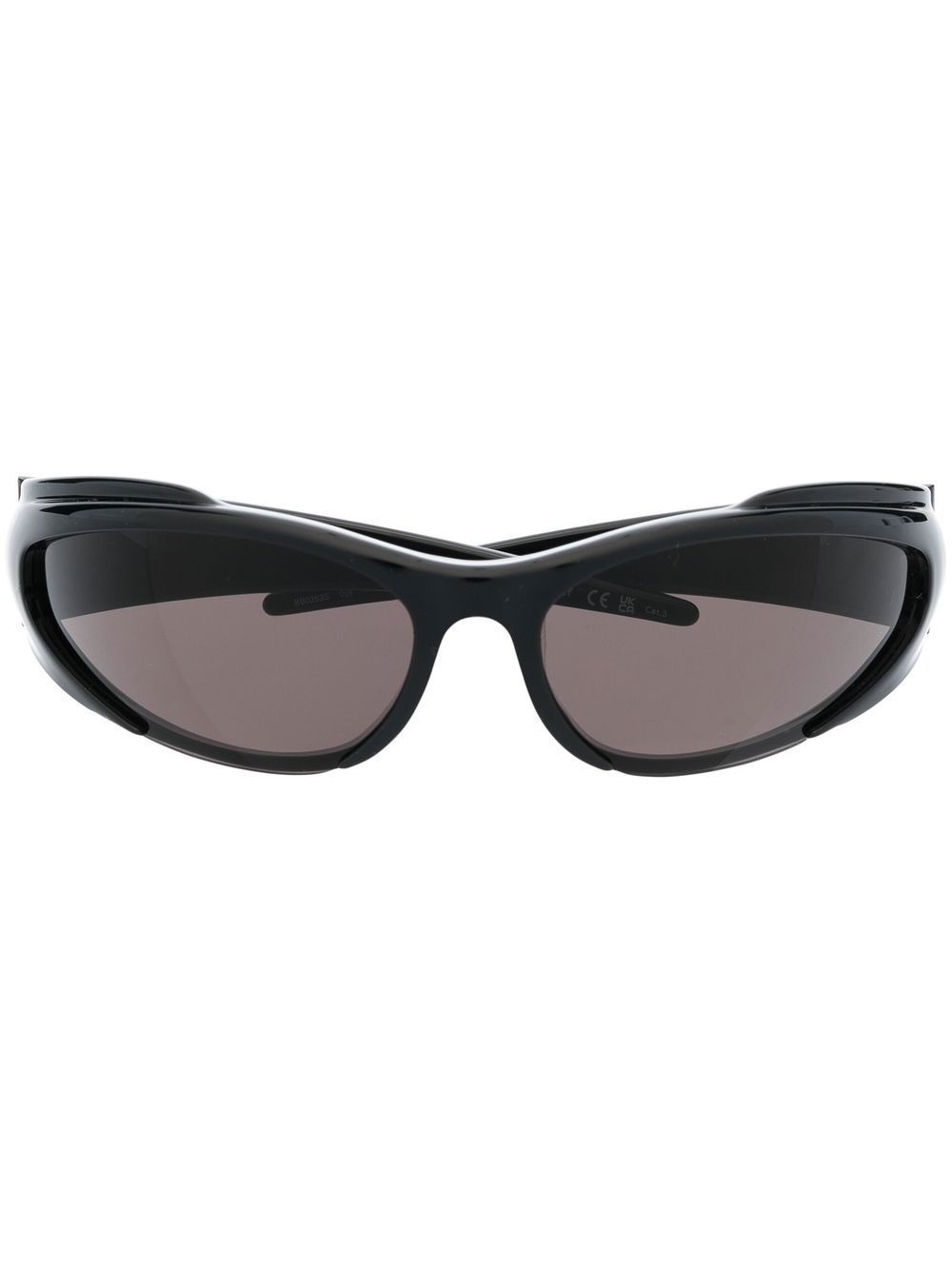 Balenciaga Eyewear Reverse Xpander 长方框太阳眼镜 - 黑色
