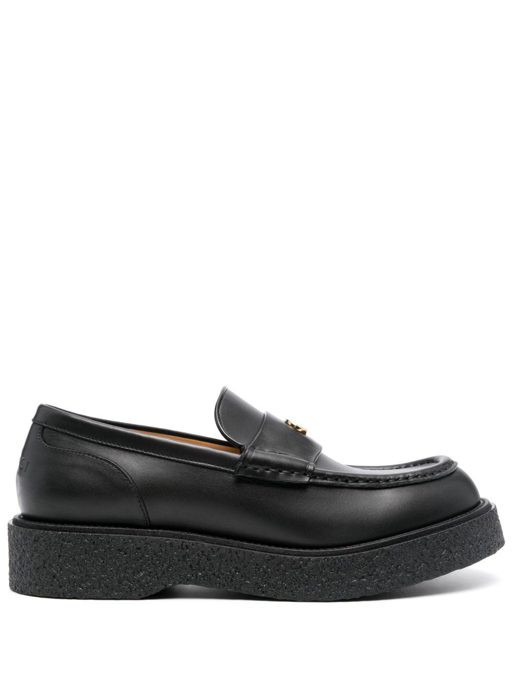 Gucci Menen Interlocking G 标牌乐福鞋 - 黑色
