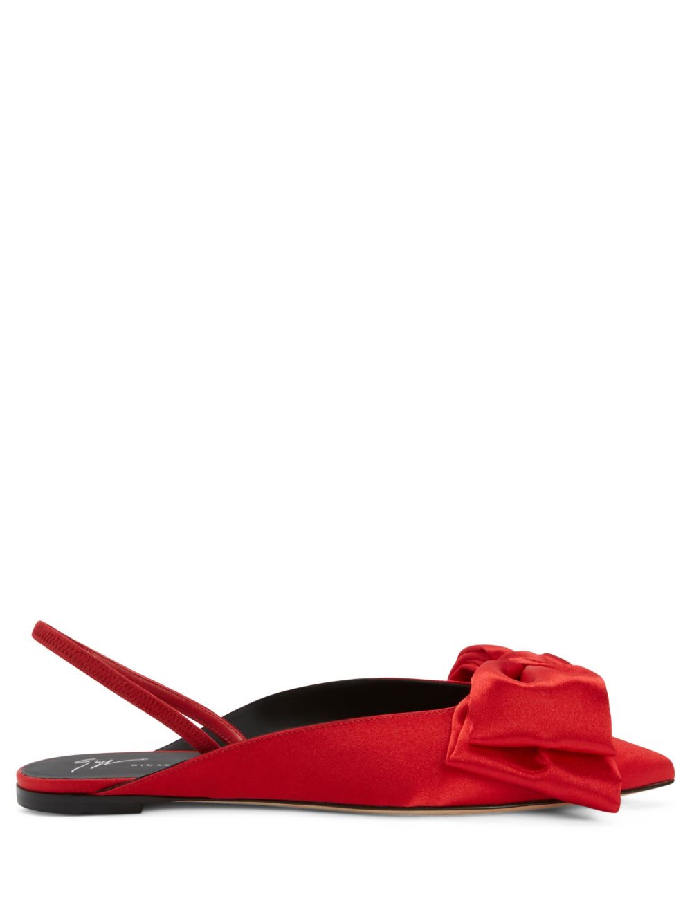 Giuseppe Zanotti Johanna 蝴蝶结细节缎面凉鞋 - 红色