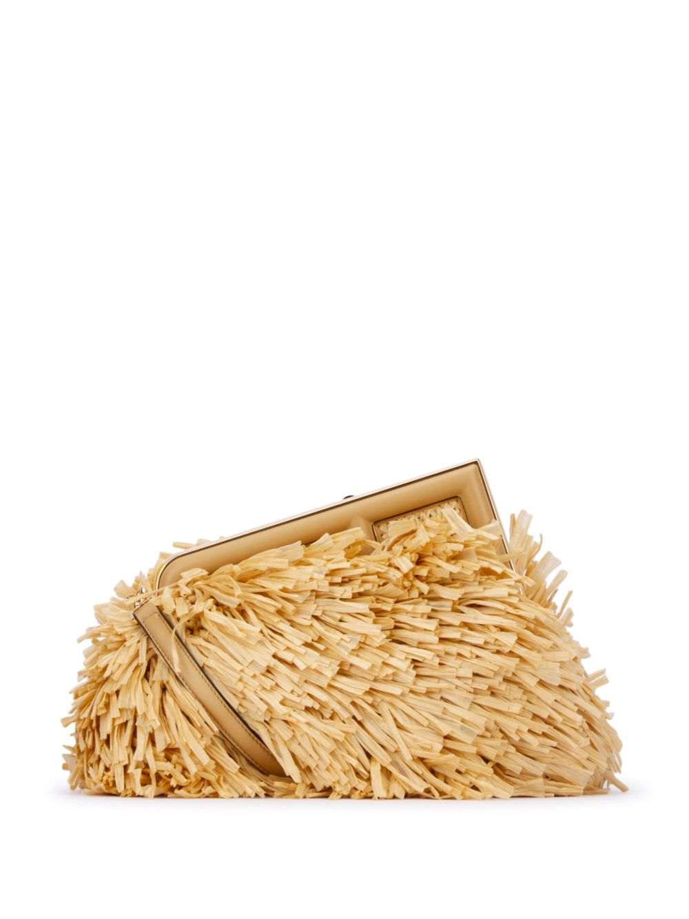 FENDI Fendi First 拉菲草单肩包 - 中性色