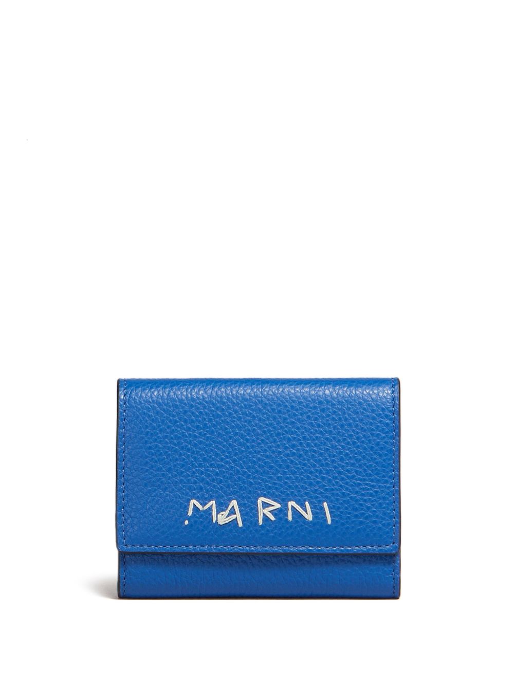 Marni logo刺绣钥匙包 - 蓝色