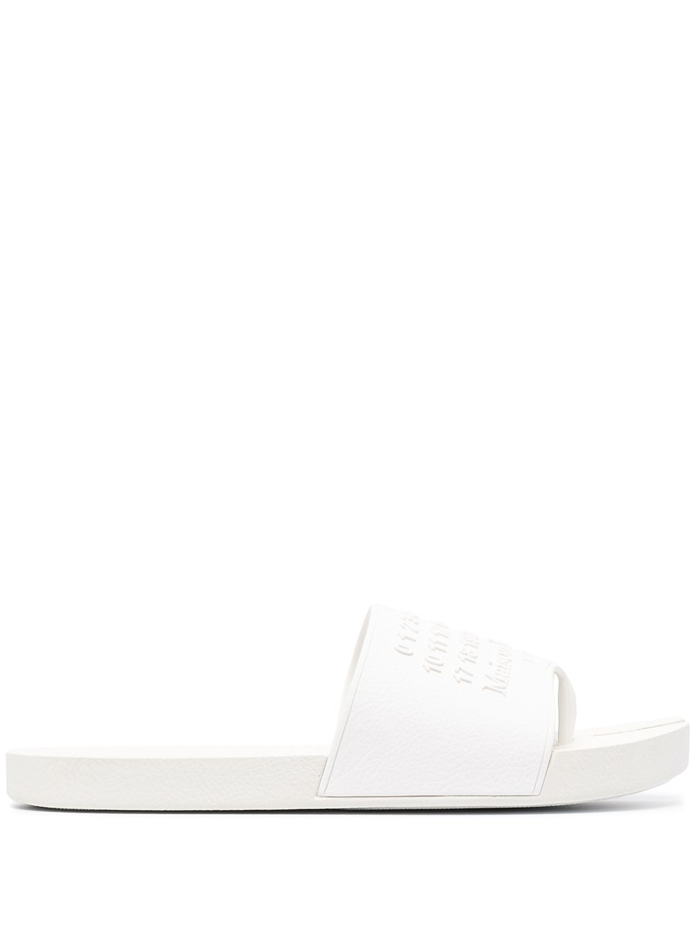 Maison Margiela Tabi logo压纹拖鞋 - 白色