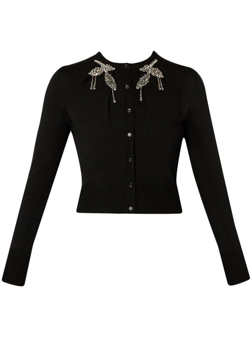 ERDEM cropped cardigan - 黑色