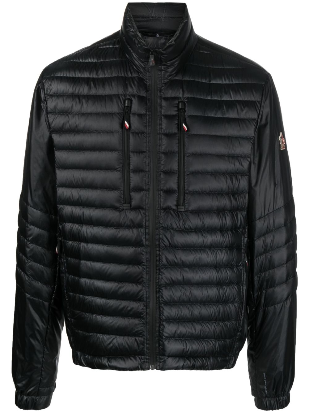 Moncler Grenoble 拉链绗缝夹克 - 黑色