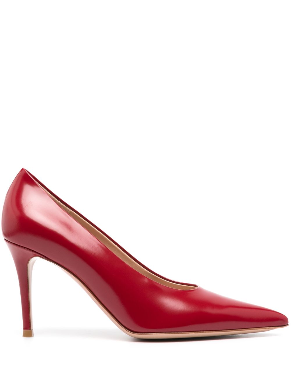 Gianvito Rossi 皮质高跟鞋（8.5厘米） - 红色