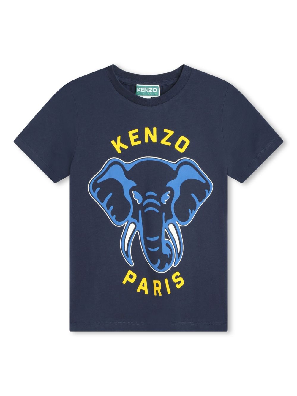Kenzo Kids logo印花棉T恤 - 蓝色