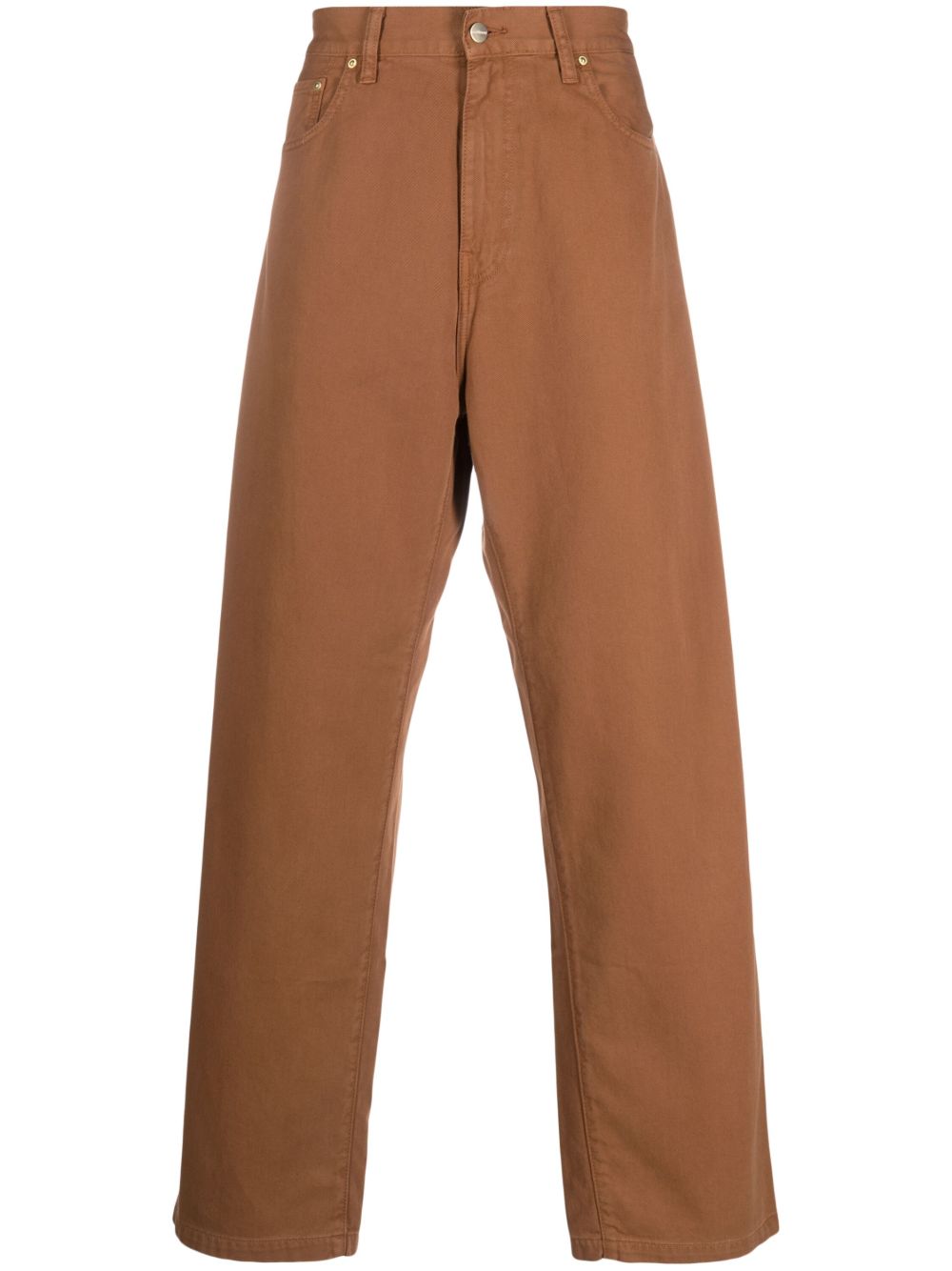 Carhartt WIP 标贴阔腿牛仔裤 - 褐色