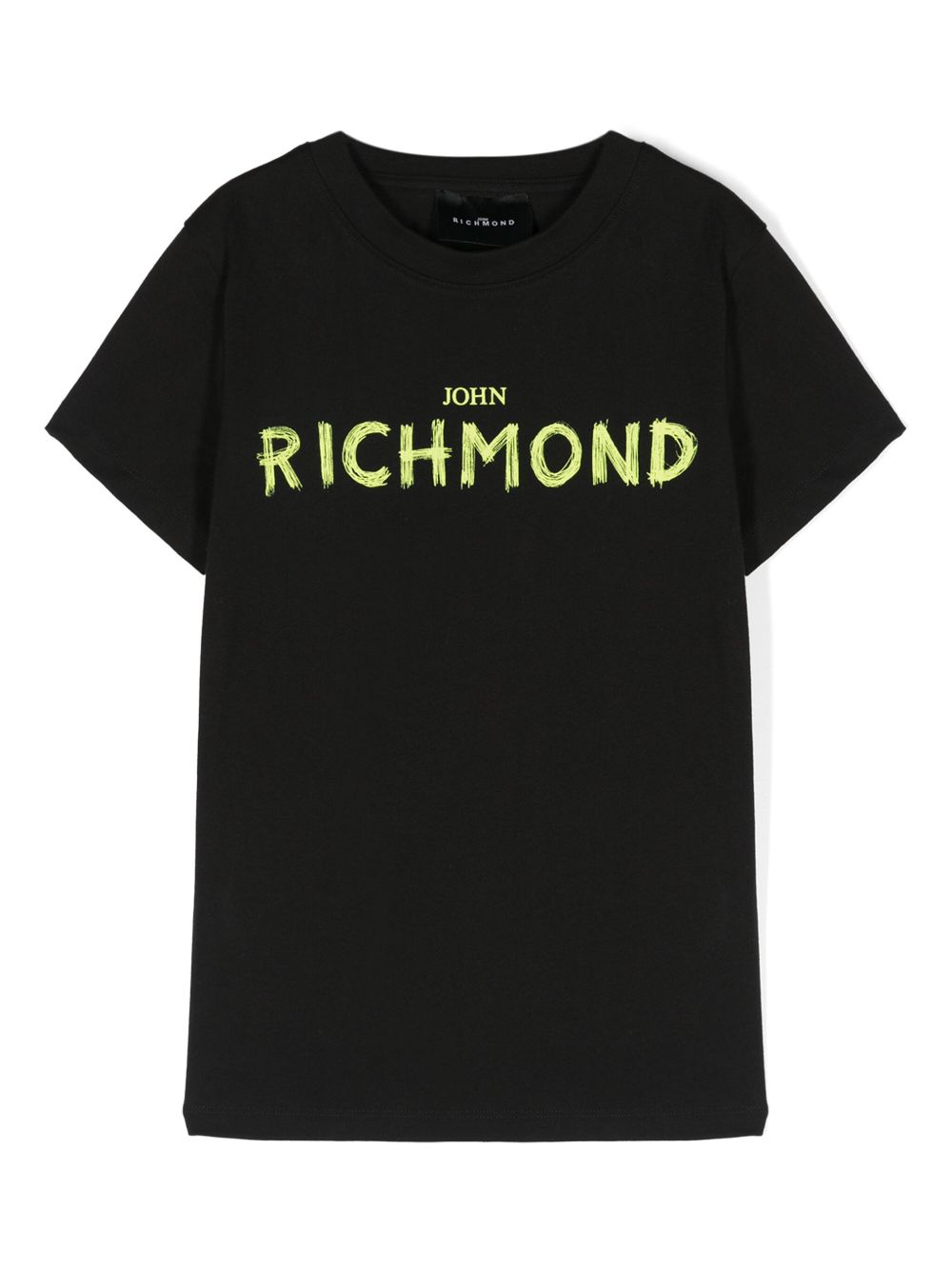 John Richmond Junior logo印花棉T恤 - 黑色