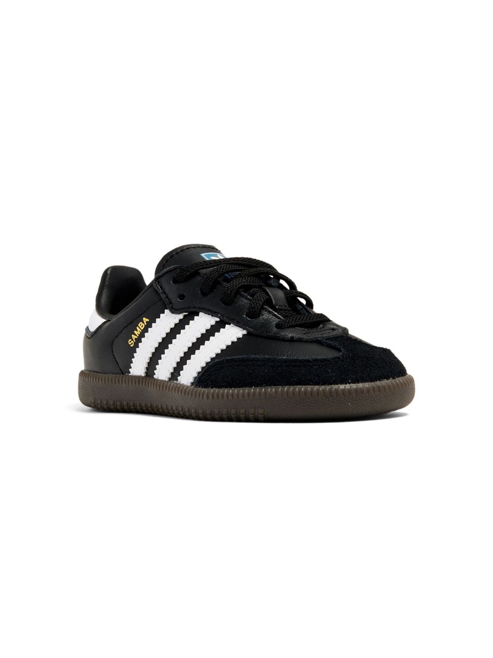 adidas Kids Samba OG EL I Black/White/Gum 运动鞋 - 黑色