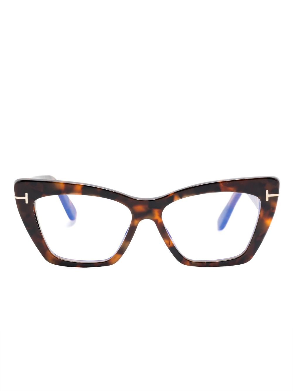 TOM FORD Eyewear 猫眼框眼镜 - 褐色