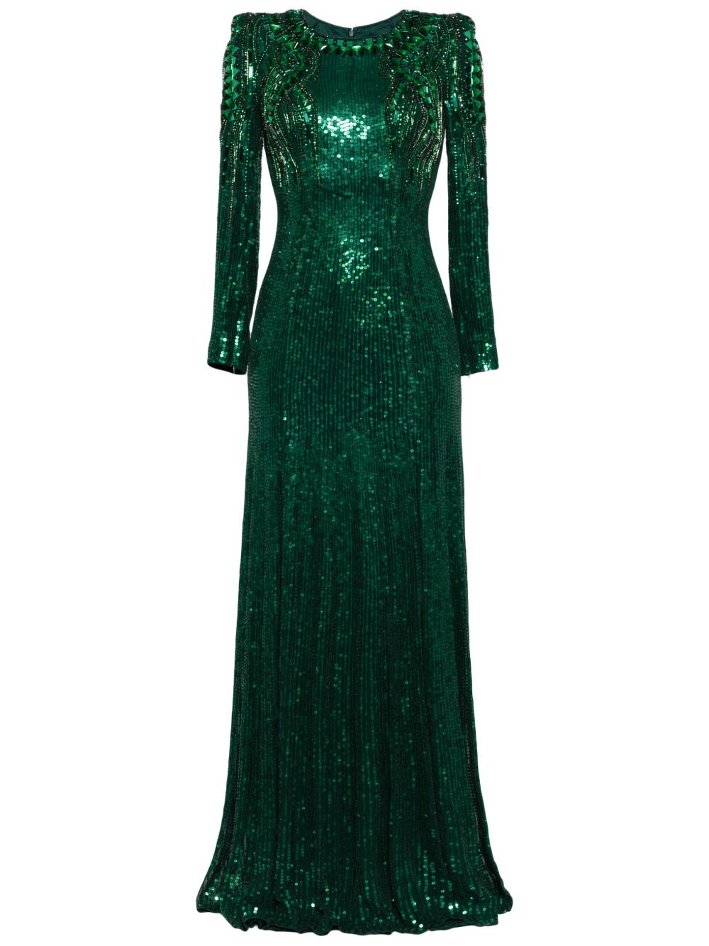 Jenny Packham Paloma 亮片缀饰礼服 - 绿色