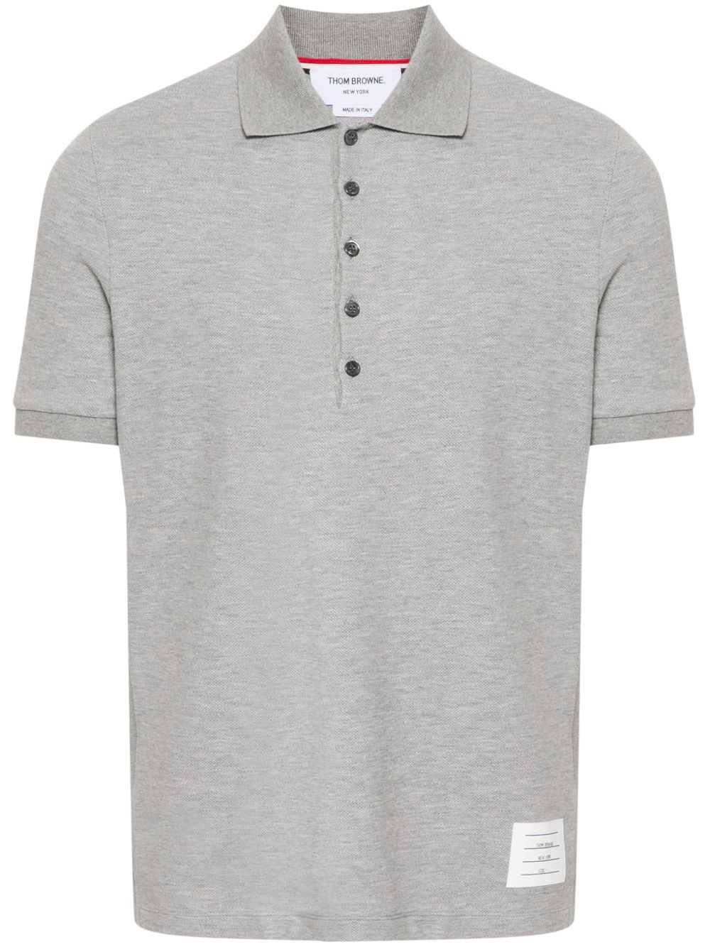 Thom Browne 4-Bar 棉polo衫 - 灰色