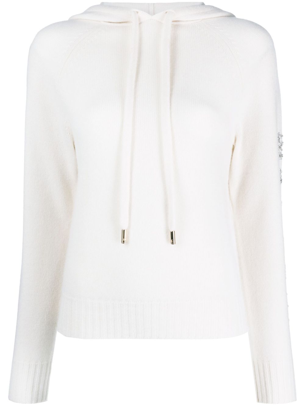 Max Mara 羊毛羊绒混纺连帽衫 - 白色