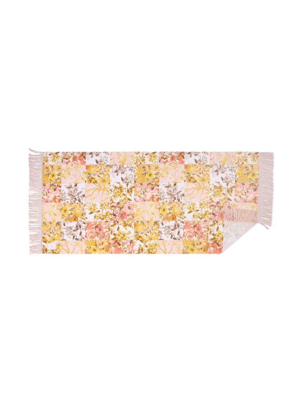 ZIMMERMANN Kids 花卉印花棉沙滩毛巾 - 黄色